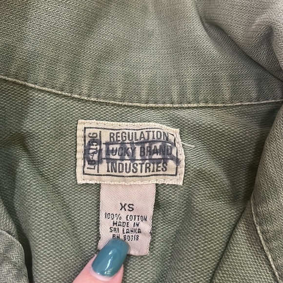 Lucky Brand Woman’s Army Green Cargo Jacket Size XS - Picture 3 of 6